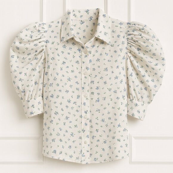 Medium "Bernadette" Floral Button Down Blouse - Picture 4 of 4